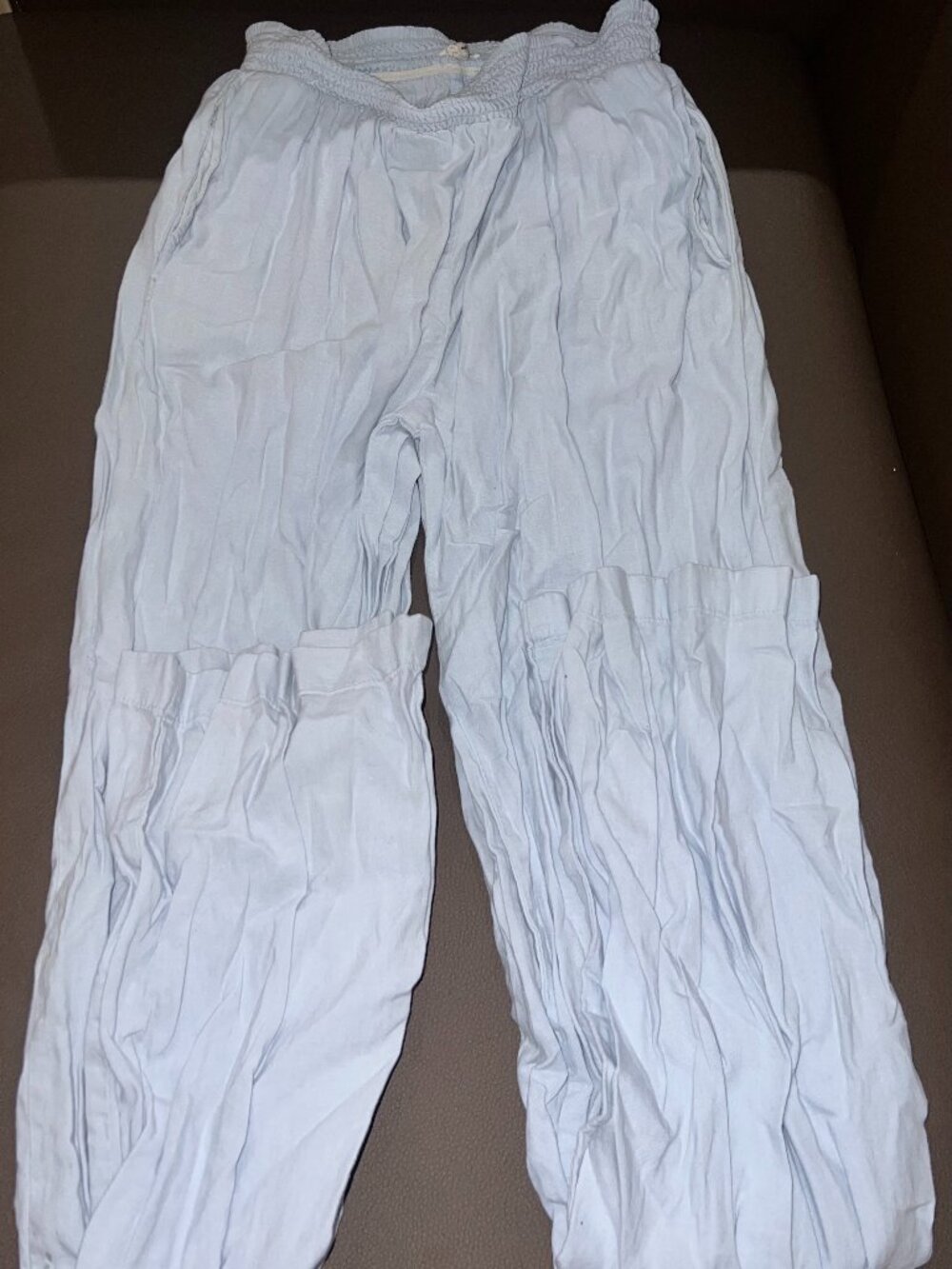 Aerie Light Blue Linen Pants